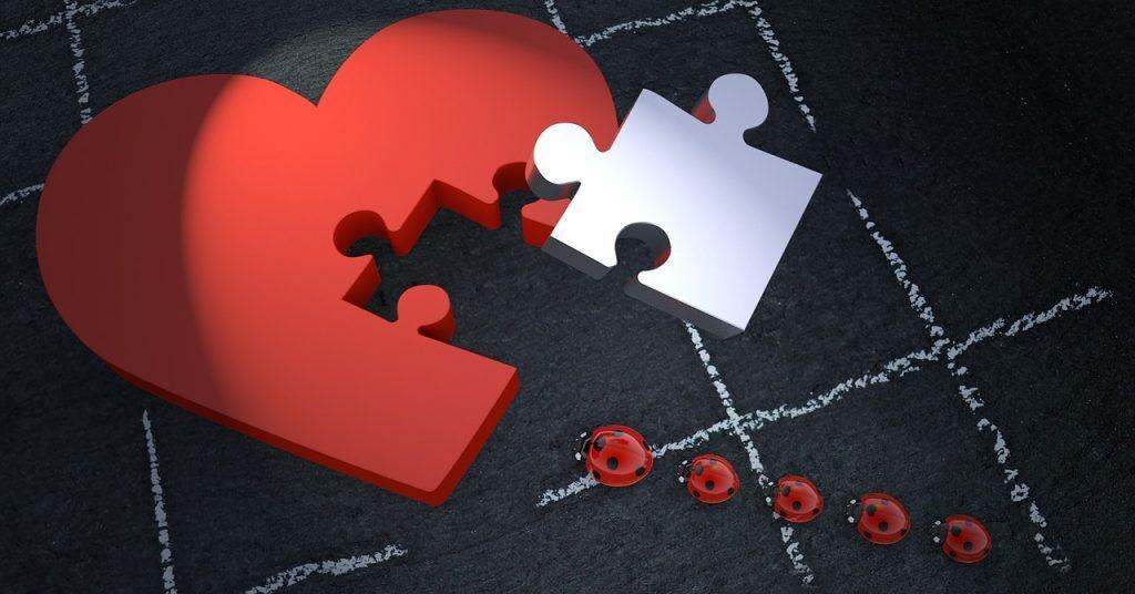 lucky bug, heart, puzzle
