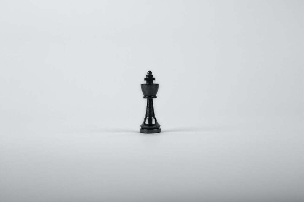 Black Wooden King Chess Piece