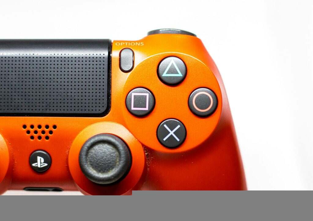 a close up of a video game controller