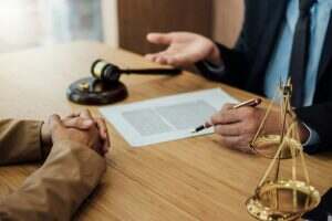 Marriage divorce on Judge gavel deciding