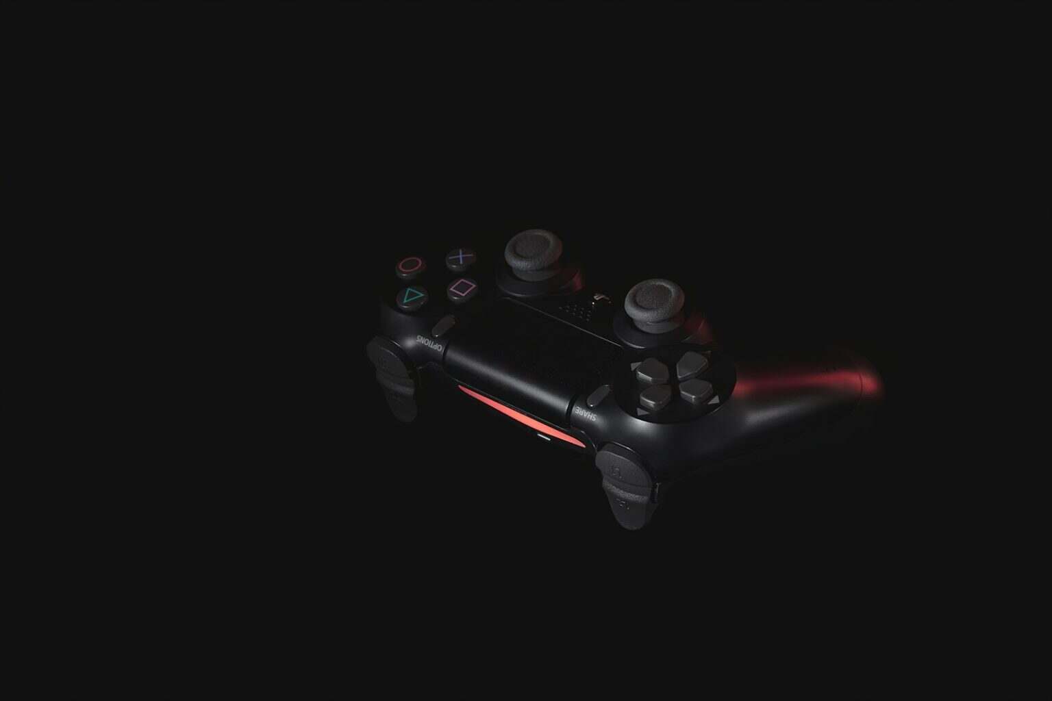 black sony ps 4 game controller