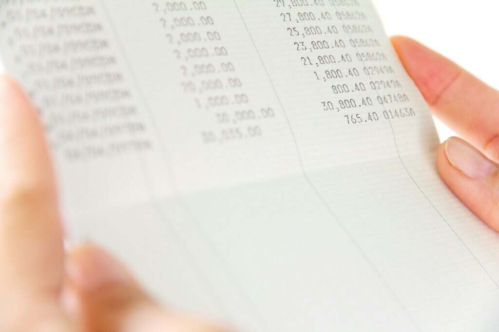 Hand holding bank account book,financial concept