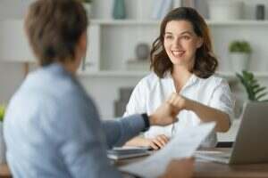 Man and woman are working in office