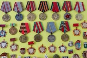 Military medals. Collection set of different soviet medal for participation in the Second World War
