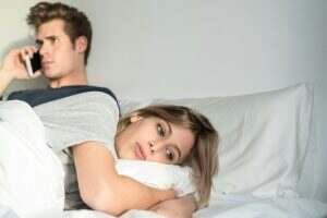 Young couple upset and sad