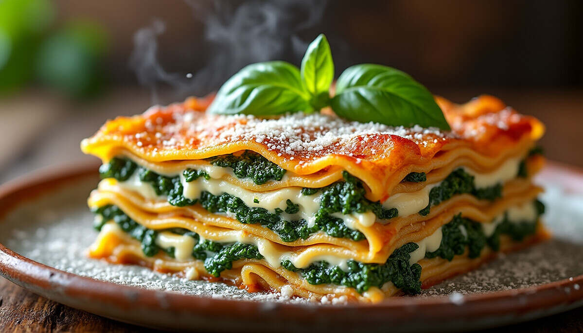 découvrez notre recette de lasagnes savoureuses à la ricotta et aux épinards, un plat réconfortant alliant crémeux et légumes frais. parfait pour un dîner en famille, ces lasagnes vous séduiront par leur goût délicat et leur texture fondante.