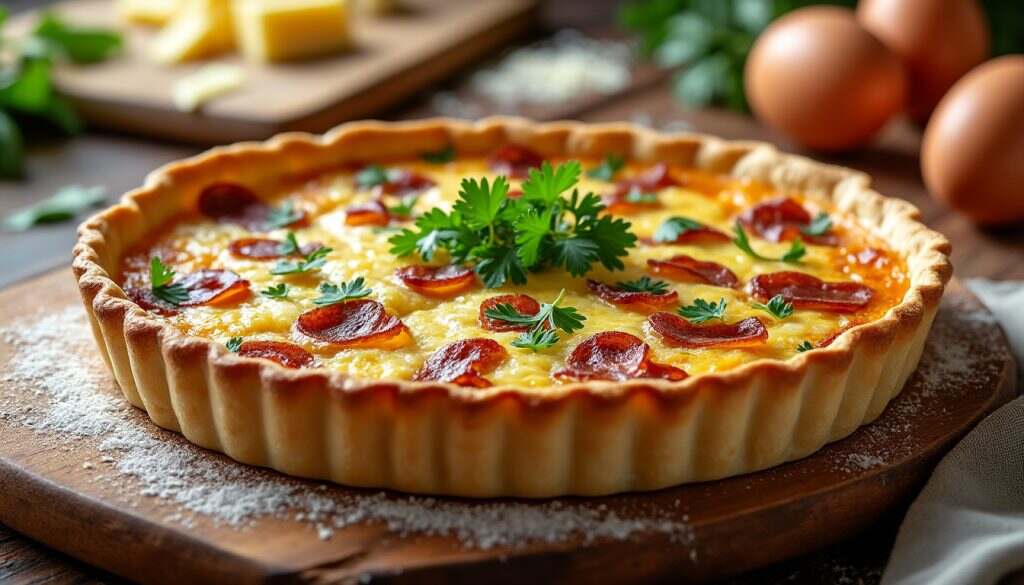 découvrez comment préparer une savoureuse quiche lorraine maison avec notre recette facile. parfaite pour un repas en famille ou entre amis, elle combine fromage, lardons et une pâte croustillante. un plat traditionnel qui ravira vos papilles !