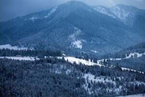 Snow in the mountains