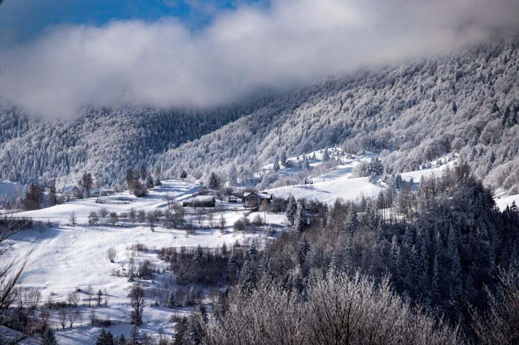 Snow in the mountains