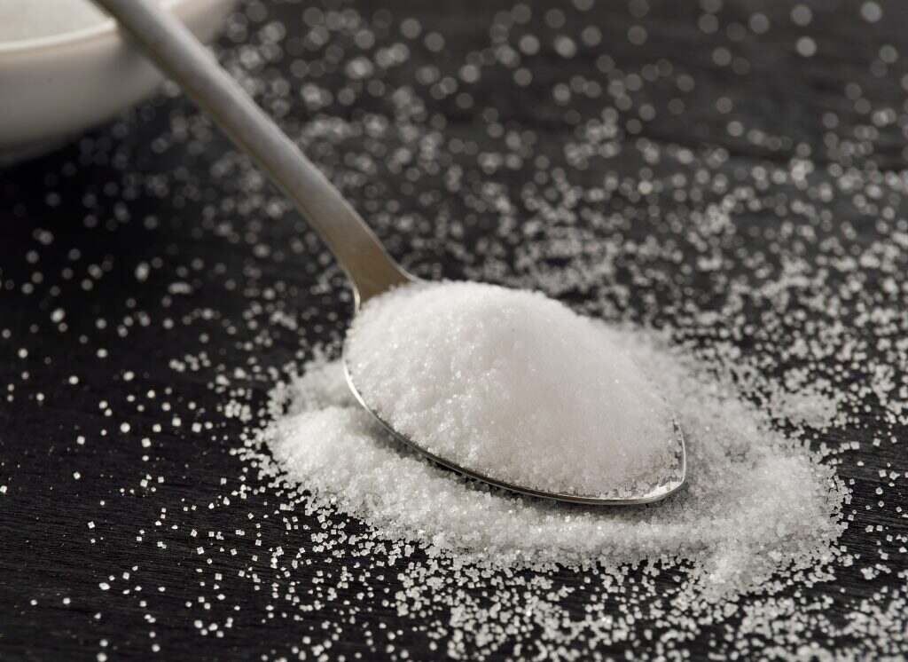 sugar in spoon