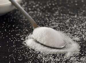 sugar in spoon