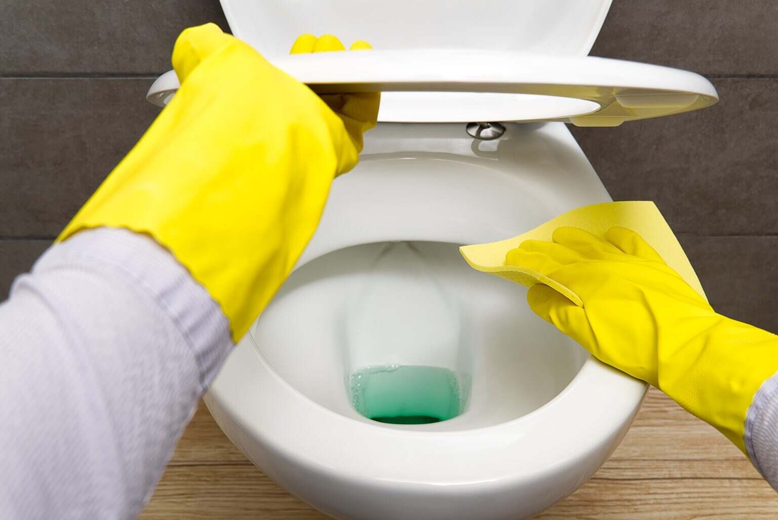 Détartrer les WC : méthodes efficaces pour éliminer le calcaire incrusté Toilet cleaner on it