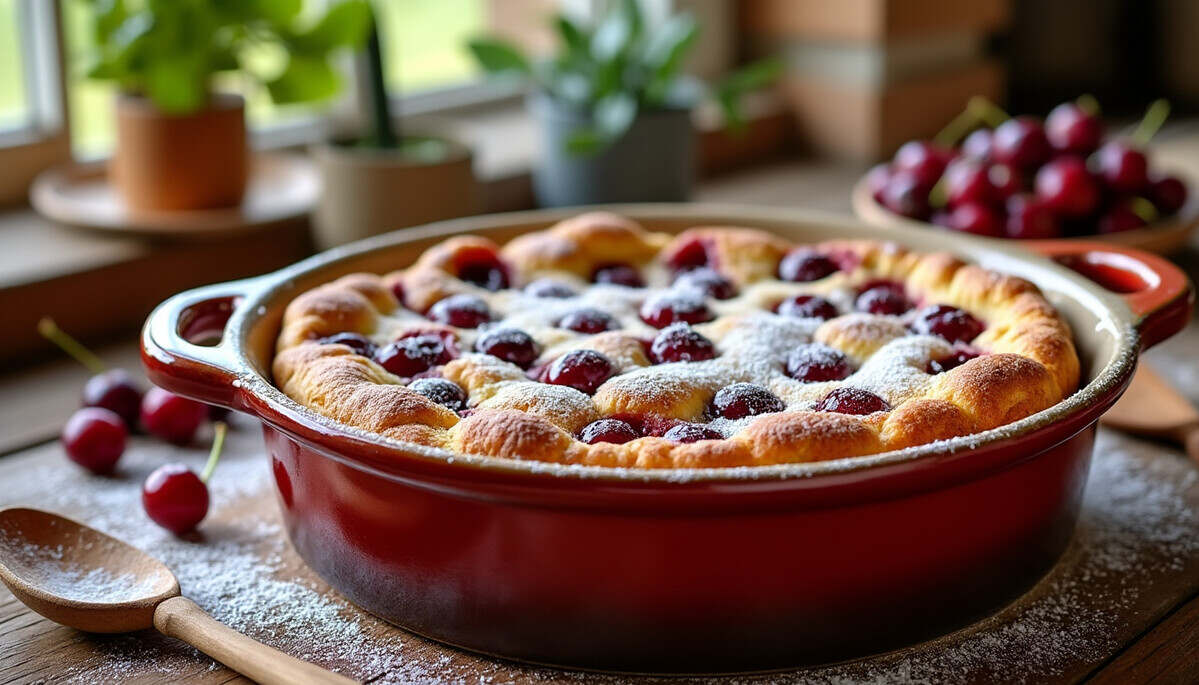 découvrez la recette authentique du clafoutis traditionnel aux cerises, un dessert savoureux qui évoque les doux souvenirs de la cuisine de ma grand-mère. simple à réaliser, ce gâteau moelleux et fruité ravira vos papilles et celles de vos proches.