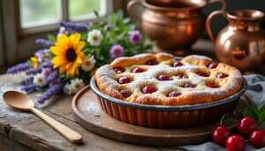 découvrez la recette authentique du clafoutis traditionnel aux cerises, un délice sucré qui évoque les souvenirs d'enfance et les secrets de ma grand-mère. un dessert simple et savoureux pour régaler vos proches !