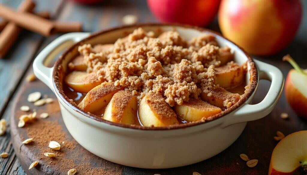 Délicieuse Recette de Crumble aux Pommes : Un Dessert Réconfortant découvrez notre délicieuse recette de crumble aux pommes, un dessert réconfortant qui allie la douceur des fruits à une croûte croustillante. parfait pour régaler vos convives et apporter une touche de chaleur à vos repas, ce dessert est facile à préparer et idéal pour toutes les occasions.