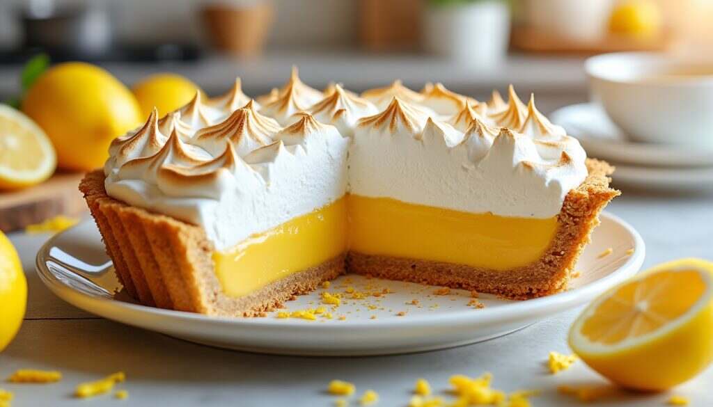 découvrez notre délicieuse tarte meringuée au citron, un dessert irrésistible qui allie harmonieusement l'acidité du citron à la douceur de la meringue. parfaite pour les amateurs de saveurs équilibrées!