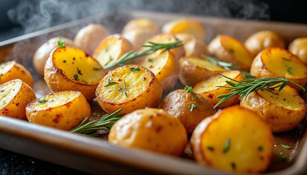 découvrez notre recette savoureuse de pommes de terre rôties au four, accompagnée d'astuces culinaires pour les rendre encore plus croustillantes et dorées. parfaites en accompagnement ou en plat principal, ces pommes de terre raviront les papilles de toute la famille !