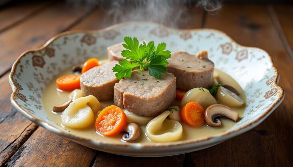 découvrez une recette authentique de blanquette de veau, un classique de la cuisine française. savourez ce plat réconfortant, préparé avec passion et des ingrédients de qualité, pour un voyage culinaire inoubliable au cœur des traditions gastronomiques.
