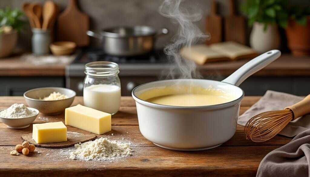 découvrez la sauce béchamel, une préparation incontournable de la cuisine française. apprenez ses origines, ses secrets de préparation et comment l'intégrer dans vos plats pour une touche crémeuse inégalée. que ce soit pour des lasagnes, des gratins ou des plats raffinés, maîtrisez cet essentiel culinaire au goût riche et velouté.