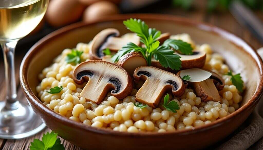 découvrez notre recette authentique de risotto aux champignons, un plat crémeux et savoureux qui allie le riz arborio à des champignons fraîchement sélectionnés. parfait pour impressionner vos invités ou pour un dîner réconfortant à la maison.