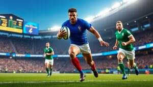 revivez la victoire éclatante de l'équipe de france face à l'irlande, qui leur permet de prendre la tête du tournoi. avec un match mémorable, penaud égale le record de l'illustre blanco, marquant ainsi l'histoire du rugby français. ne manquez pas les temps forts de cette rencontre.