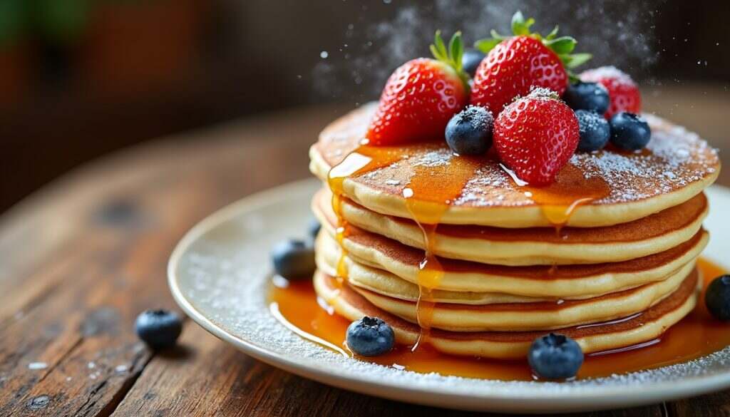 découvrez notre recette express de pancakes, faciles à préparer et délicieusement savoureux. parfaits pour un petit-déjeuner rapide ou un brunch improvisé, ces pancakes moelleux raviront vos papilles en un rien de temps!
