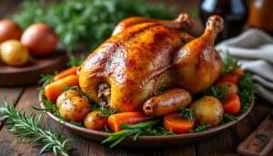 découvrez notre recette facile et délicieuse de poulet rôti au four qui ravira vos convives. préparez un plat savoureux et juteux en quelques étapes simples, parfait pour les repas en famille ou entre amis. suivez nos conseils pour un poulet doré à souhait et savourez les arômes irrésistibles qui embaumeront votre cuisine.