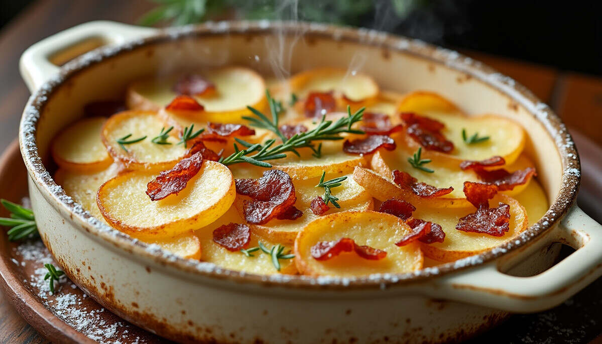 découvrez la recette authentique de la tartiflette, un plat savoureux et réconfortant à base de pommes de terre, fromage reblochon, lardons et oignons. apprenez à préparer ce délice savoyard et régalez vos proches avec cette spécialité typique des alpes.