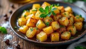 découvrez nos délicieuses pommes de terre sautées, un accompagnement croquant et savoureux qui rehaussera tous vos plats. parfaites pour vos repas en famille ou entre amis, ces pommes de terre dorées à la perfection séduiront tous les palais.