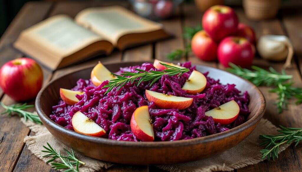 découvrez la délicieuse recette de chou rouge aux pommes de ma grand-mère, un plat réconfortant alliant tendreté et saveurs fruitées, parfait pour accompagner vos repas ! un voyage au cœur des traditions culinaires.