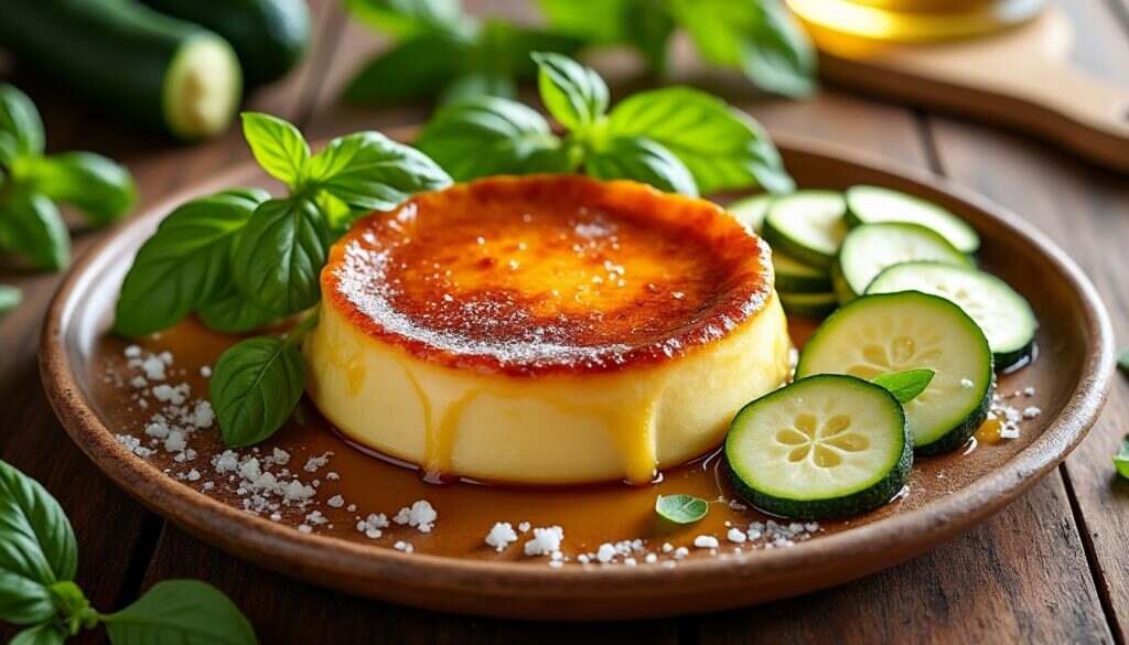 découvrez notre recette de flan de courgettes, un plat savoureux et léger qui régalera vos papilles. facile à préparer, ce flan allie la douceur de la courgette à des ingrédients frais pour une expérience culinaire délicieuse et saine.