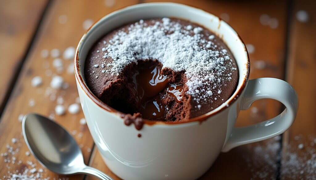 découvrez notre recette de gâteau mug chocolat fondant, une préparation rapide et délicieuse qui satisfera toutes vos envies de douceur en un clin d'œil. parfait pour les gourmands pressés !