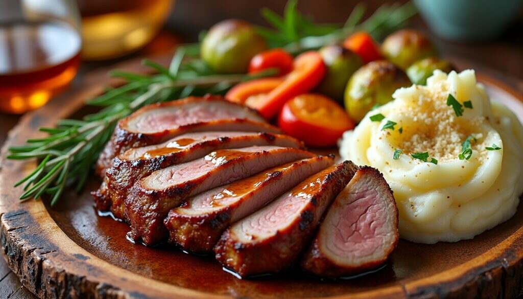 Magret de canard rôti au four : une délicieuse recette à découvrir découvrez notre recette savoureuse de magret de canard rôti au four. apprenez à préparer ce plat délicat, idéal pour impressionner vos invités avec des saveurs riches et une cuisson parfaite. suivez nos étapes simples pour régaler vos papilles.