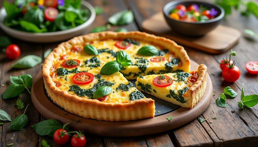 découvrez notre recette de quiche délicieuse sans croûte, alliant simplicité et saveurs irrésistibles. parfaite pour un déjeuner rapide ou un dîner léger, elle ravira vos papilles et celles de vos invités. facile à préparer, cette quiche est idéale pour toutes les occasions !
