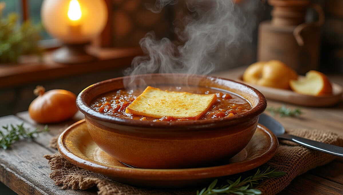 découvrez notre savoureuse recette de la soupe à l'oignon, un classique de la cuisine française. réconfortante et pleine de saveurs, cette soupe traditionnelle se prépare avec des oignons caramélisés, du bouillon riche et une touche de fromage gratiné. parfaite pour réchauffer vos soirées, elle ravira vos papilles avec son goût authentique et réconfortant.