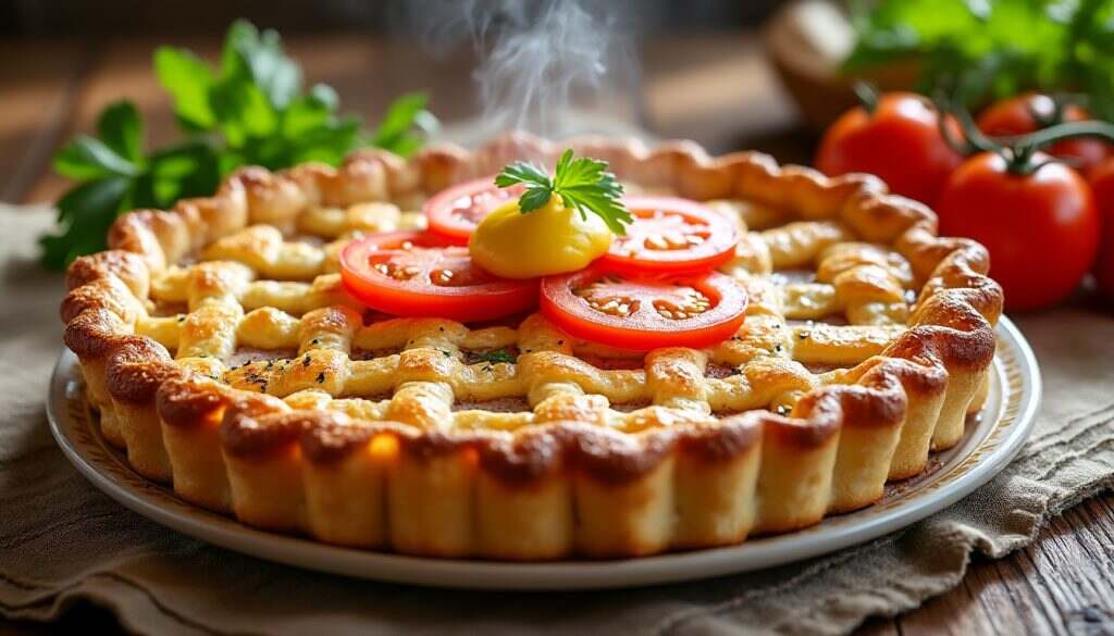 découvrez une délicieuse tarte savoureuse alliant thon frais, tomates juteuses et une touche de moutarde piquante. parfaite pour un repas léger ou une entrée raffinée, cette recette saura séduire vos papilles et celles de vos convives!