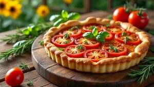 découvrez notre recette de tarte savoureuse aux tomates et à la moutarde, une délicieuse alliance de saveurs qui ravira vos papilles. idéale pour un repas en famille ou entre amis, cette tarte gourmande allie le goût riche des tomates à la touche piquante de la moutarde. facile à préparer, elle deviendra vite un incontournable de votre cuisine.