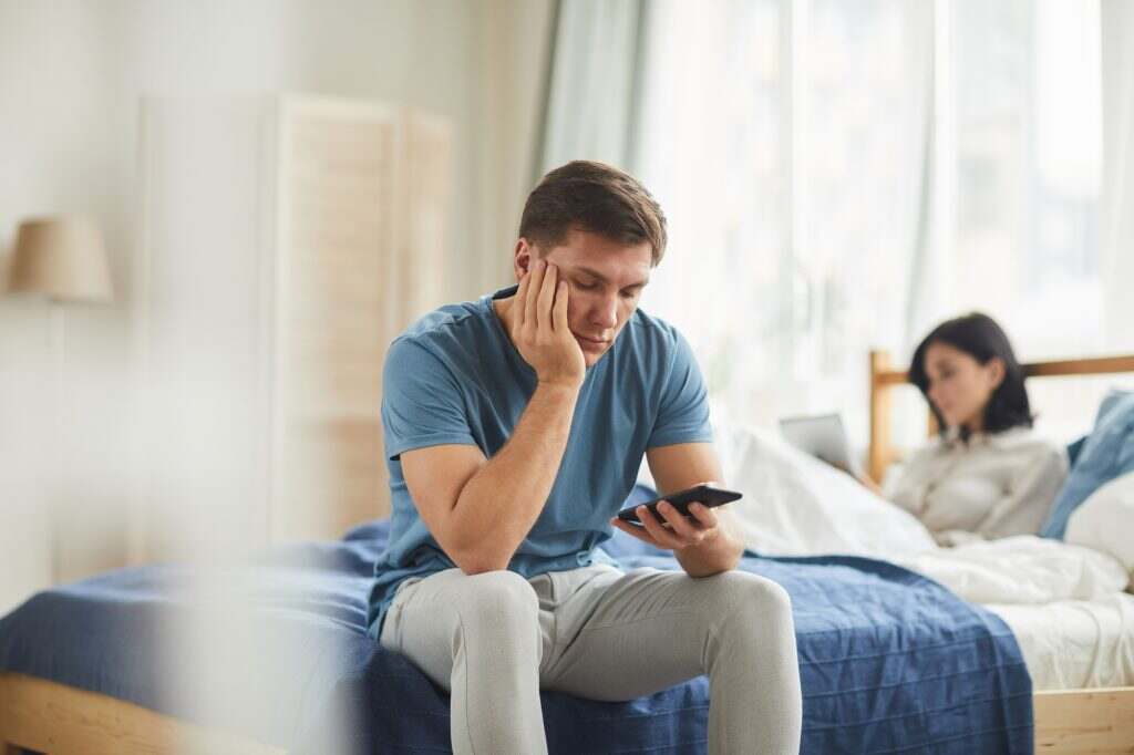 Couple Ignoring Each Other