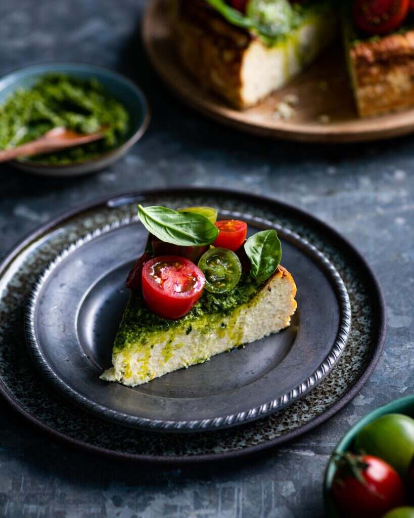 Recette Gâteau salé savoureux au jambon et olives Savoury Ricotta Cheesecake