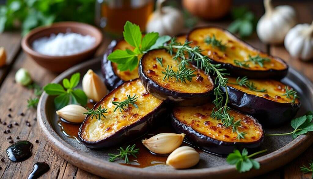 découvrez la recette savoureuse des aubergines rôties au four, une aventure culinaire riche en couleurs et en saveurs.parfaites pour accompagner vos plats ou comme plat principal, ces aubergines tendres et caramélisées raviront vos papilles.