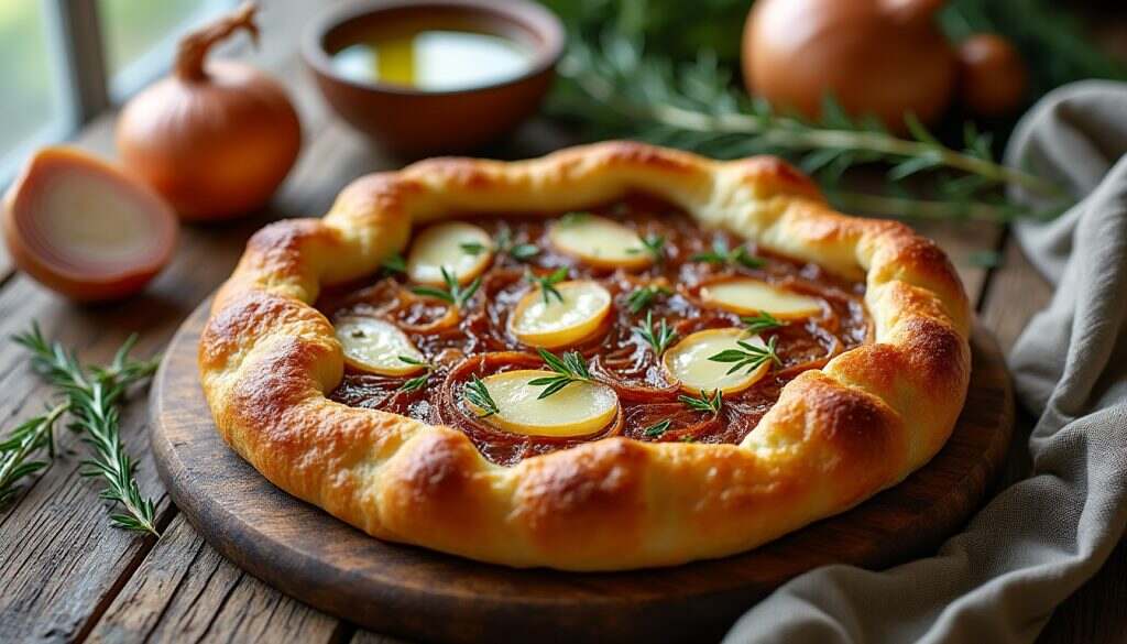 découvrez notre recette express de tarte aux oignons savoureuse, parfaite pour un repas rapide et délicieux. facile à préparer, cette tarte ravira vos papilles avec ses ingrédients simples et son goût inoubliable. idéale pour un déjeuner ou un dîner entre amis!