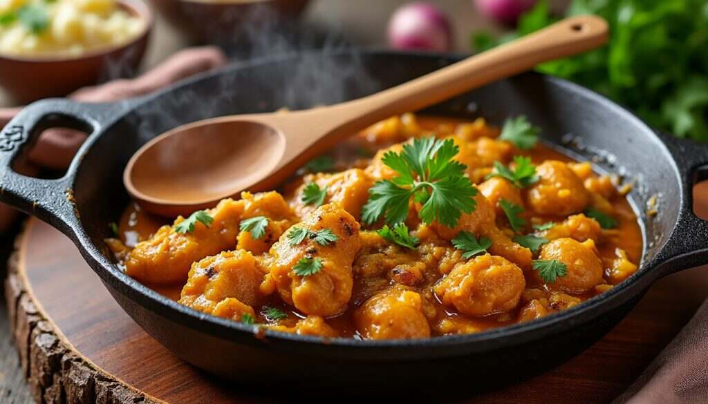 découvrez notre recette simple de poulet au curry et oignons, un plat savoureux et rapide à préparer. parfait pour un dîner réconfortant, il allie des morceaux de poulet tendres à une sauce parfumée, rehaussée d'oignons caramélisés. idéal pour toute la famille !