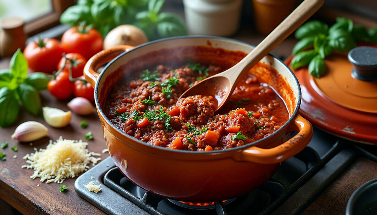 découvrez notre recette simple de sauce bolognaise à préparer chez vous. savourez un plat classique et réconfortant, facile à réaliser, avec des ingrédients frais et une préparation rapide. parfait pour accompagner vos pâtes ou vos lasagnes !