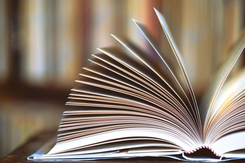 Detail of an open book