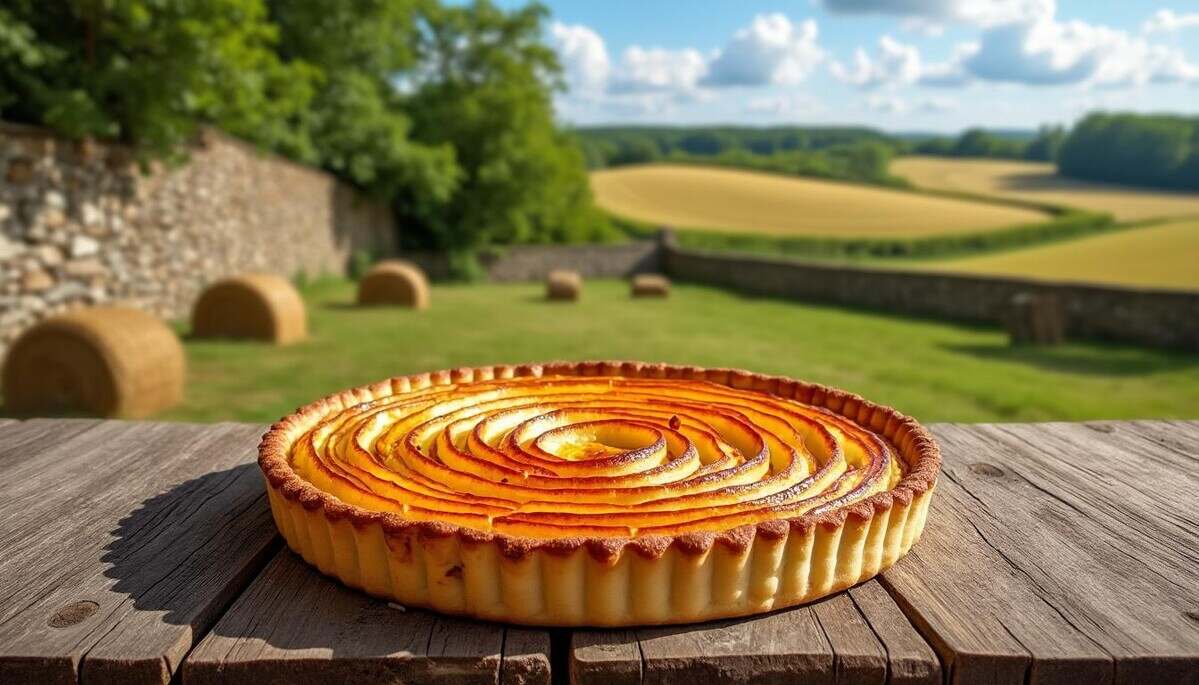 découvrez notre délice de tarte aux pommes à la normande, une pâtisserie savoureuse alliant la douceur des pommes fondantes à une pâte croustillante, le tout rehaussé d'une touche de crème fraîche et de cannelle. un dessert traditionnel qui ravira vos papilles et apportera une touche gourmande à vos repas.