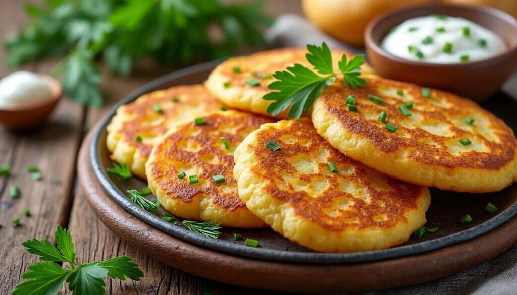 découvrez notre recette facile et savoureuse de galettes de pommes de terre ! suivez nos astuces pour obtenir des galettes croustillantes à l'extérieur et fondantes à l'intérieur. idéales en accompagnement ou en plat principal, ces galettes raviront vos papilles !