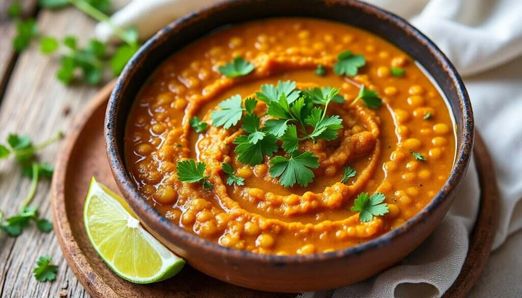 découvrez notre recette de dahl aux lentilles corail, un plat réconfortant et nutritif, parfait pour réchauffer vos soirées. facile à préparer, ce mélange savoureux d'épices et de lentilles ravira vos papilles tout en apportant une dose de bien-être.