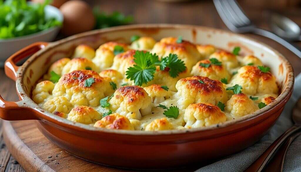 découvrez notre délicieuse recette de gratin de chou-fleur allégé, alliant santé et saveurs. idéal pour un repas équilibré, ce plat réconfortant est facile à préparer et plaira à toute la famille. profitez d'une cuisine gourmande sans culpabilité !