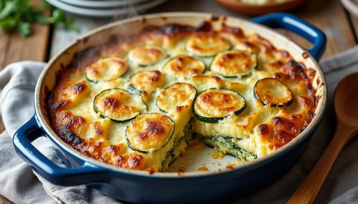 découvrez notre recette irrésistible de gratin savoureux de courgettes et pommes de terre, un plat réconfortant et gourmand, parfait pour régaler toute la famille. facile à préparer, il allie la douceur des courgettes à la fondante des pommes de terre, le tout relevé d'épices délicates.