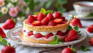 découvrez la charlotte aux fraises, un dessert fruité et savoureux qui ravira vos papilles. sa légèreté et son goût délicat en font le choix parfait pour une fin de repas rafraîchissante. laissez-vous tenter par cette douceur qui allie la fraîcheur des fraises à une texture onctueuse.